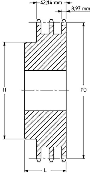 Звездочка PHS 10B-3B48